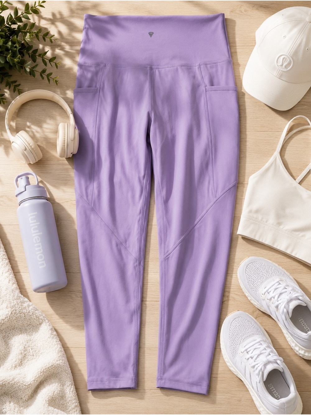 Muuv Lavender High Waisted Pocket Leggings Women’s Small Yoga Pants